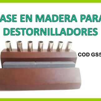 BASE EN MADERA PARA DESTORNILLADORES